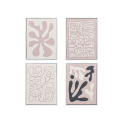 WHITE CANVA FRAME ABSTRACT YELLOW 30X40 ASSORTED 4