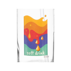 VASO TAPA PAJITA CRISTAL SOFT DRINK 600ML