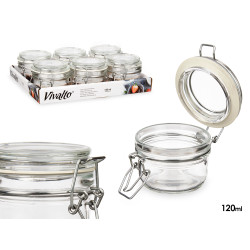 POT CONSERVE HERMETIQUE PETIT 120 ML TRA