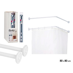 BARRE RIDEAU DOUCHE COIN 80CM 