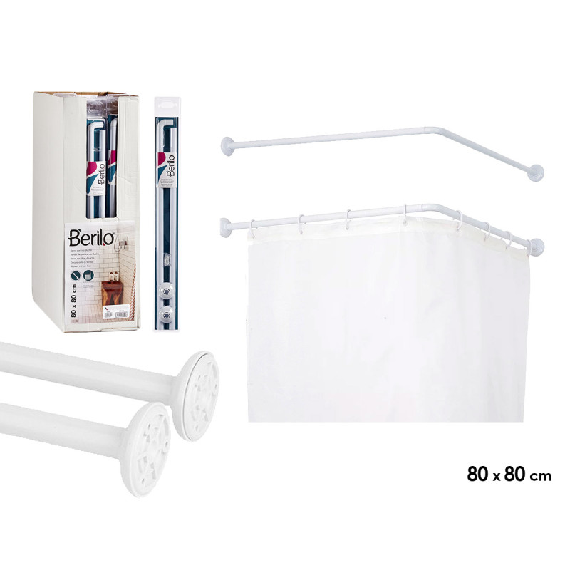 BARRA PARA CORTINA DE DUCHE ESQUINA 80CM 