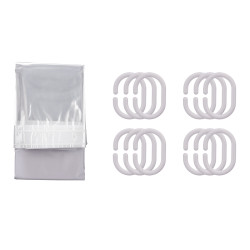 SHOWER CURTAIN PEVA 180 X 180 CM TRANSP GREY