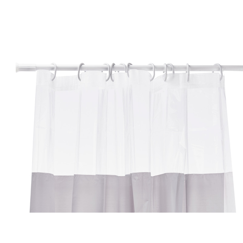 CORTINA DUCHE 180 X 180 CM TRANSPARENTE CINZENTA