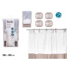 CORTINA DUCHE 180 X 180 CM TRANSPARENTE BEGE