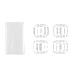 SHOWER CURTAIN PEVA 180 X 180 CM TRANSP 