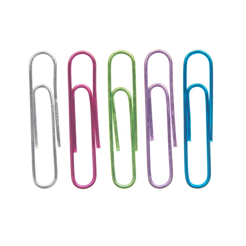 SET 30 METALLISED PAPERCLIP  LARGE