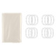 TRANSPARENT BATHROOM CURTAIN BEIGE 180x180cm