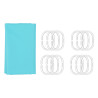 TRANSPARENT BATHROOM CURTAIN BLUE 180x180cm