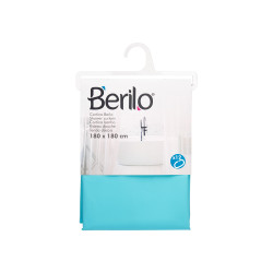 CORTINA WC TRANSPARENTE AZUL 180X180CM