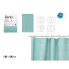 TRANSPARENT BATH CURTAIN BLUISH GREEN 180x180cm