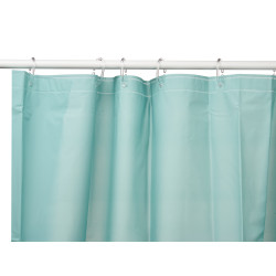 CORTINA BAÑO TRANSPARENTE VERDE AZULADO 180X180CM