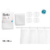 TENDA BAGNO POLIESTERE POIS BIANCHI 180X180CM