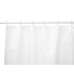 TENDA BAGNO POLIESTERE POIS BIANCHI 180X180CM