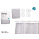 POLYESTER BATHROOM CURTAIN GREY DOTS 180x180cm