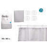 TENDA BAGNO POLIESTERE POIS GRIGIO 180X180CM