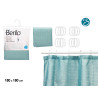 POLYESTER BATHROOM CURTAIN BLUE DOTS 180x180cm