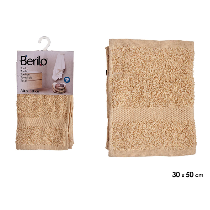 TOALHA LISA 30X50 COR CREME 