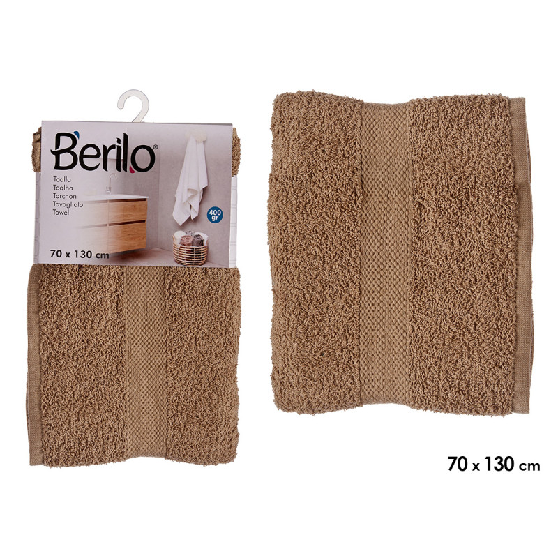 TOALHA LISA 70X130 COR CAMEL  