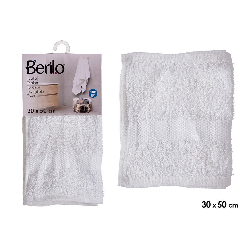 30X50 WHITE PLAIN TOWEL 