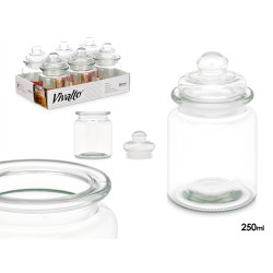 BARATTOLO LISCIO COPERCHIO VETRO 250ML