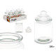 ROUND SMOOTH GLASS JAR WITH LID 250ML