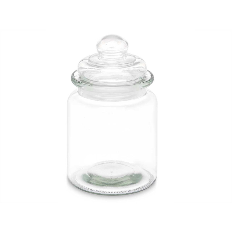 ROUND SMOOTH GLASS JAR WITH LID 250ML