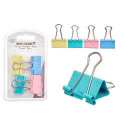 SET 4 PINZE CLIP COLOR PASTELLO GRAN