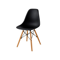 CHAISE À AILETTES DESIGN NOIRE