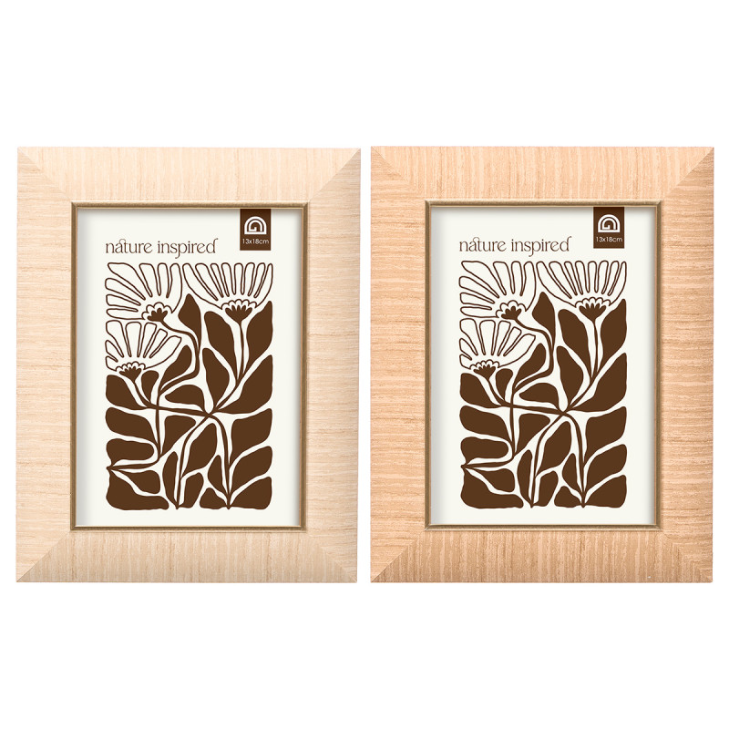 PHOTO FRAME GOLDEN EDGE ASRT 2 13X18CM