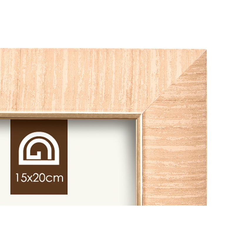 PORTAFOTOS BORDE DORADO SURT 2 15X20CM