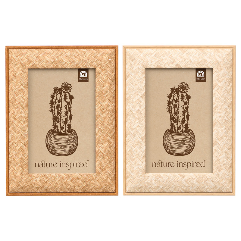 PHOTO FRAME BRAIDED FINISH ASRT 2 10X15CM