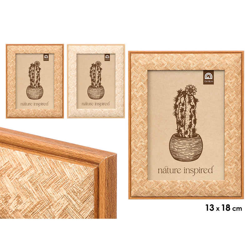 PHOTO FRAME BRAIDED FINISH ASRT 2 13X18CM
