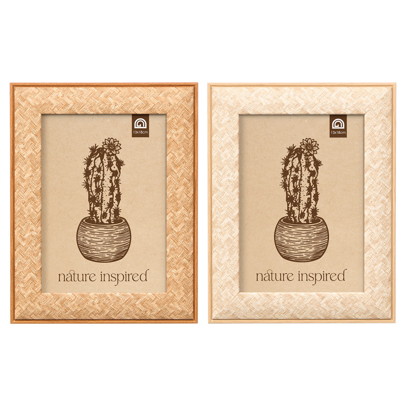PHOTO FRAME BRAIDED FINISH ASRT 2 13X18CM