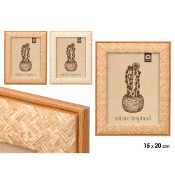 PHOTO FRAME BRAIDED FINISH ASRT 2 15X20CM