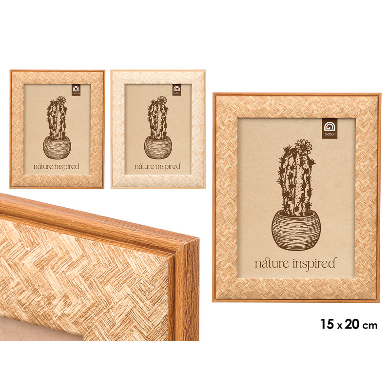 PHOTO FRAME BRAIDED FINISH ASRT 2 15X20CM