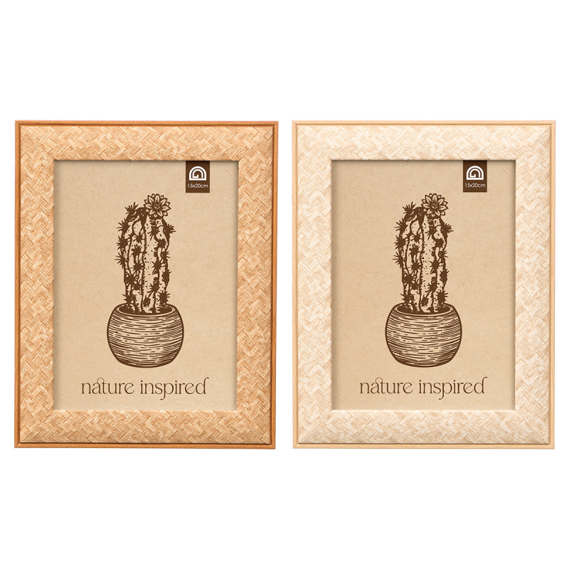 PHOTO FRAME BRAIDED FINISH ASRT 2 15X20CM