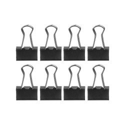 SET 8 PINCES DOUBLE CLIP NOIR PETIT