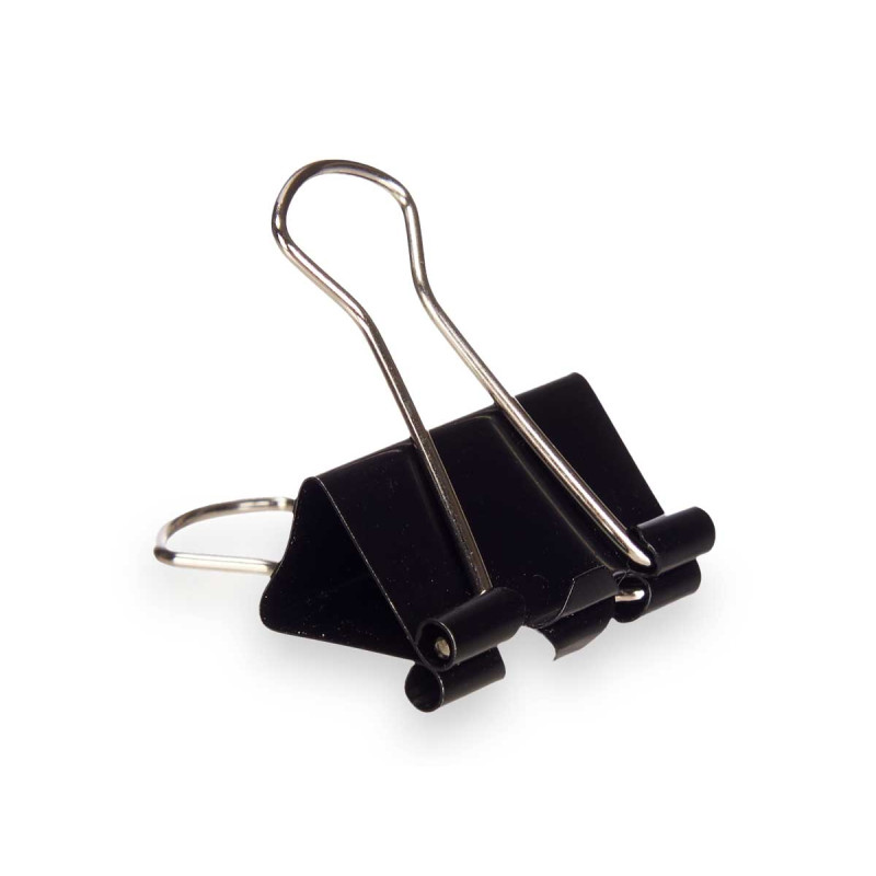 SET 5 BINDER CLIPS BLACK MEDIUM
