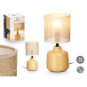 WOOD EFFECT TABLE LAMP ROUND