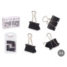 SET 4 PINCES DOUBLE CLIP NOIR GRAND