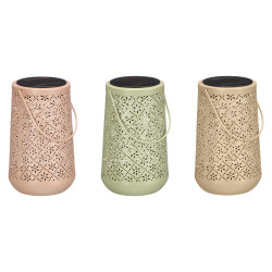 CONICAL SOLAR LANTERN WITH DIAMOND PATTERN ASSORTE