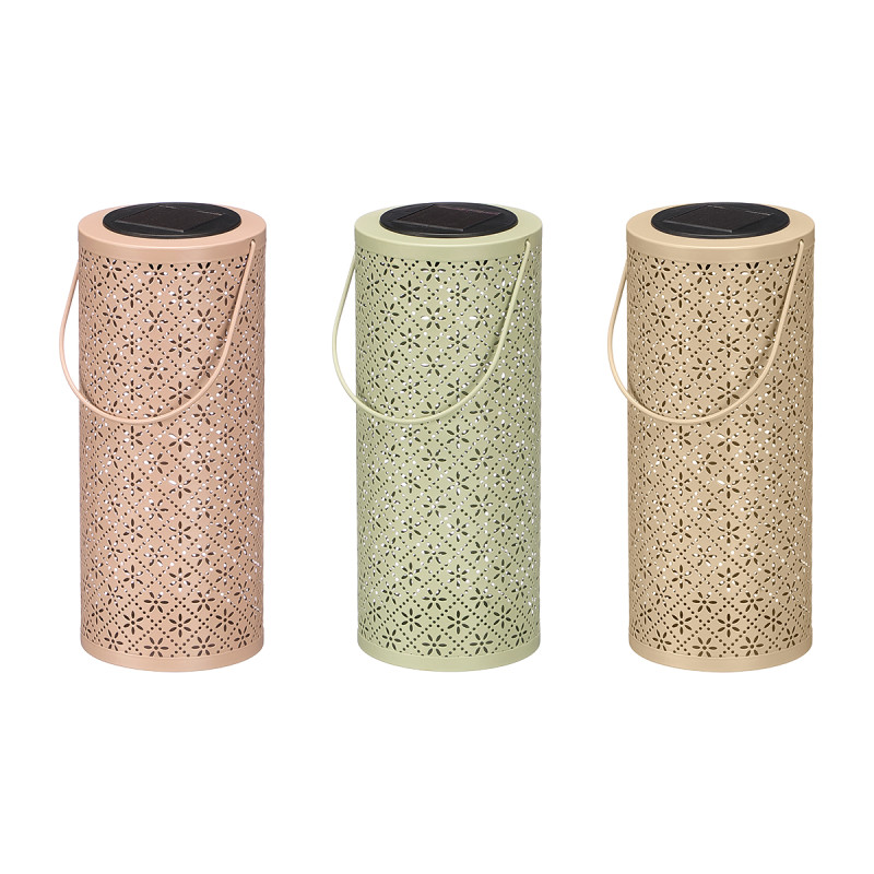 LAMPE SOLAIRE HAUTE RONDE DIAMANTS ASSORTIS 3 COUL