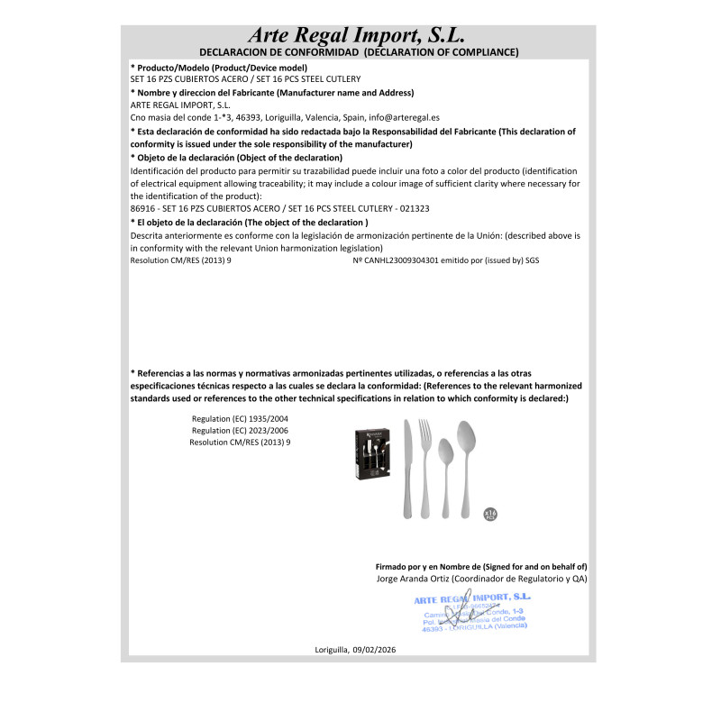 SET 16 PCS STEEL CUTLERY