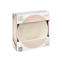 PIATTO PIANO 27 CM INCISO BEIGE 