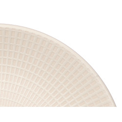 PLATO LLANO 27 CM GRABADO BEIGE