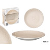 PRATO SOBREMESA 20,5CM GRAVADO CINZENTO