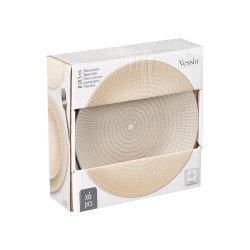 PRATO SOBREMESA 20,5CM GRAVADO CINZENTO