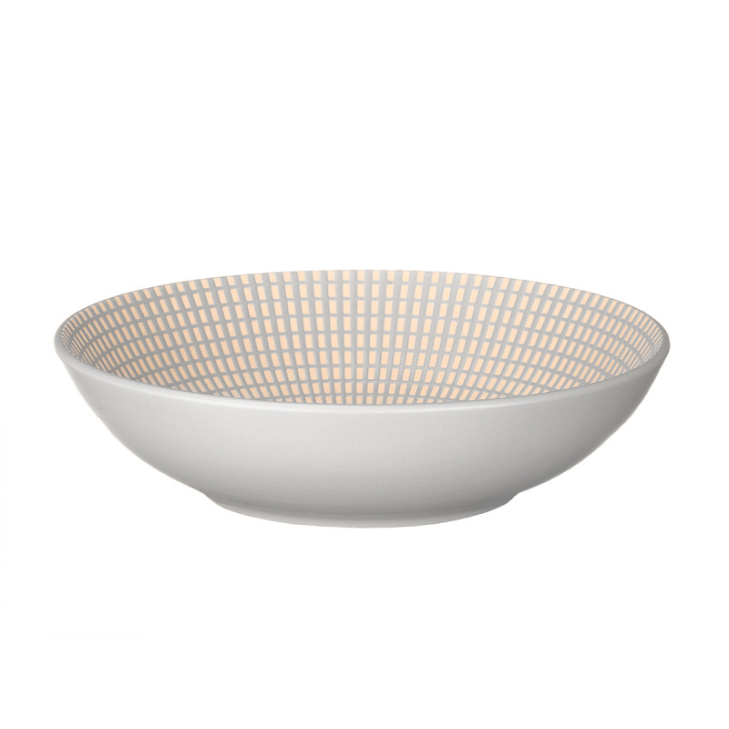 PIATTO FONDO 20,5 CM INCISO GRIGIO 