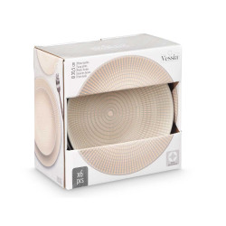 PLATO HONDO 20,5 CM GRABADO GRIS