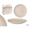 PLATO LLANO 27 CM GRABADO GRIS